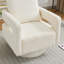 Fauteuil d'appoint pivotant l 29,13 po carré, avec dossier ouvert, rotation à 360 degrés, avec coussin de dossier amovible-237729835