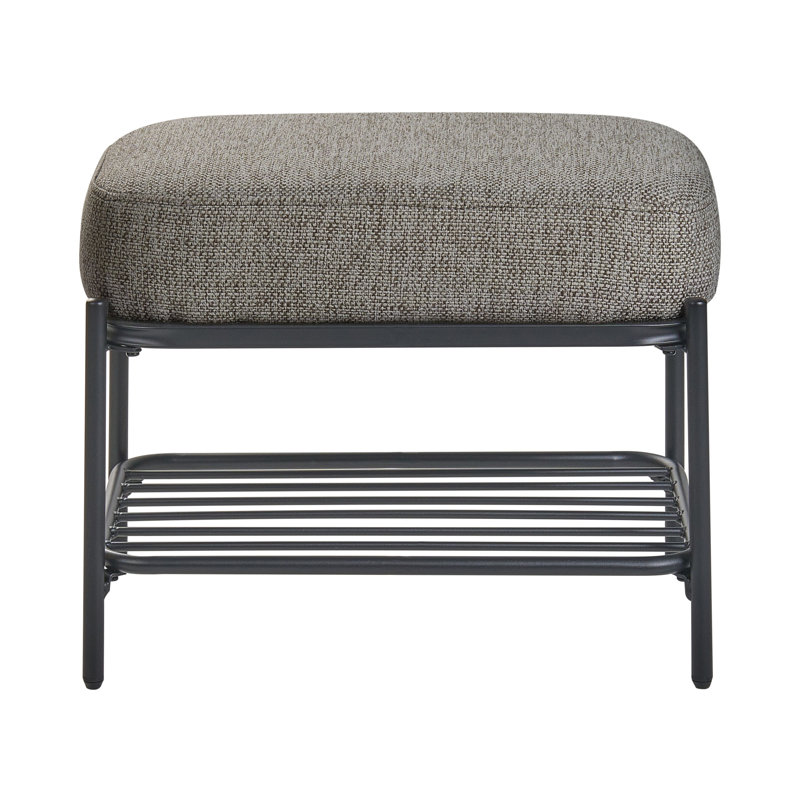 Shoe Bench Allishia Fabric, Black