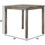 Ensemble de salle à manger de comptoir transitionnel, table de salle à manger carrée 36 pouces avec 4 tabourets (ensemble de 5)