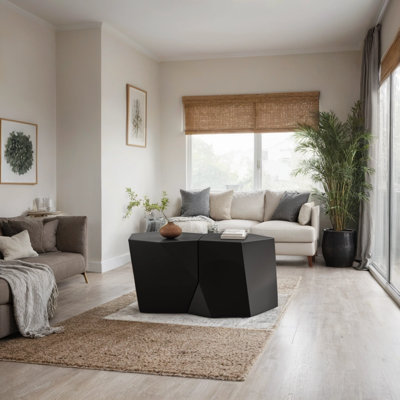 Ensemble de tables basses Modern MGO - Paire géométrique pour espaces de vie flexibles