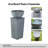 35.5" Polyresin Gray Zen Bowl Water Fountain