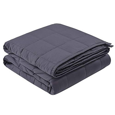 RIX Cotton Weighted Blanket with Glass Beads for Adult - Dark Gray