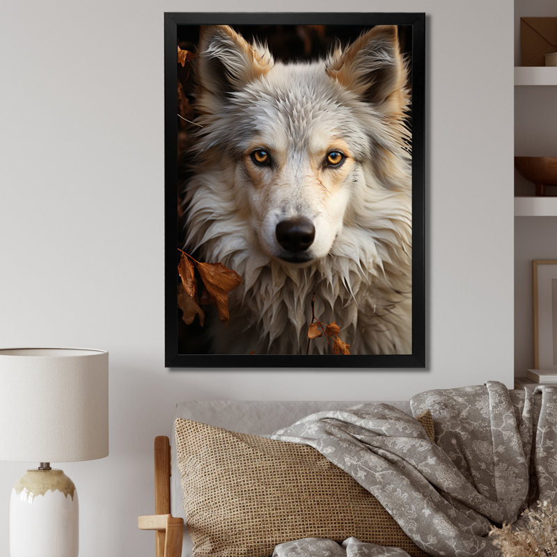 Terecia Wolf Selfy - impression, Cadre photo noir, H 20 po x l 12 po x P 1 po