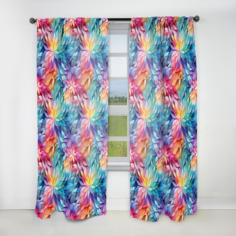 Renewed Energy Mediation - Modern Velvet Curtain - Room Darkening - 1 Panel, 52" W x 90" L