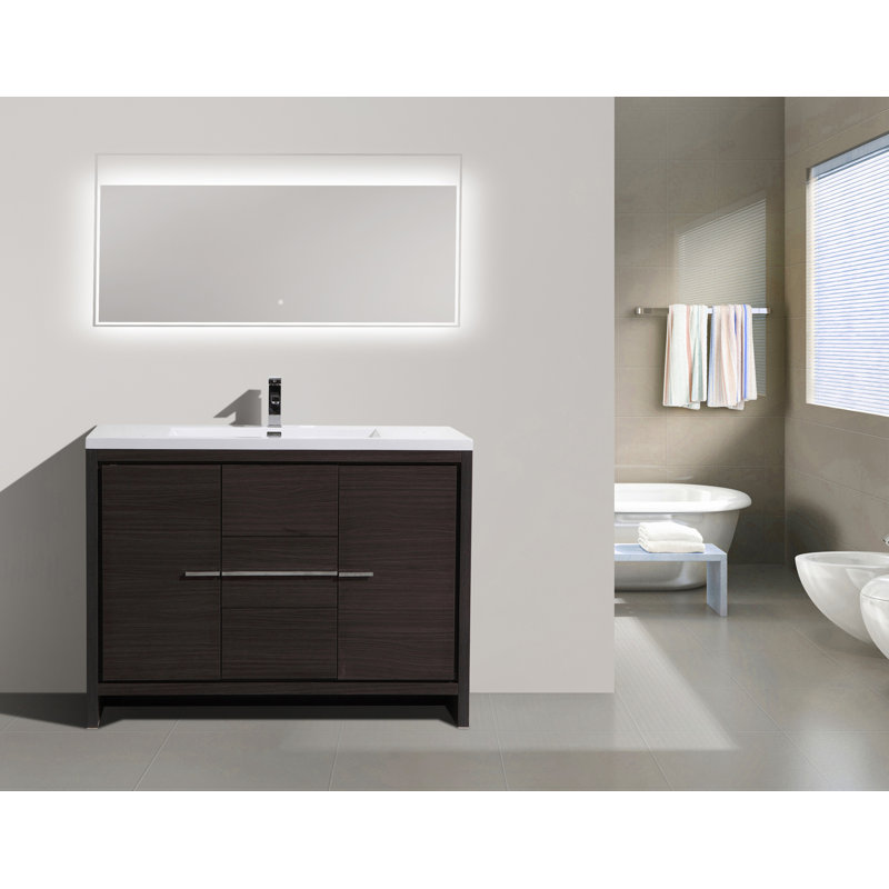 Lefebvre 47" Single Bathroom Vanity Set, Gray Oak
