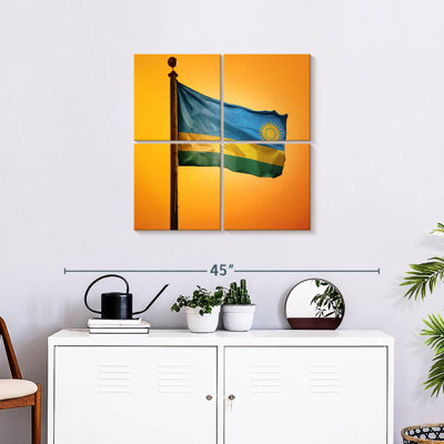 Borges Rwanda Flag Sunset