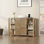 Luxury 2-drawer Filing Cabinet With Lock, Fluted Wood Drawer & Open Display Shelves – Modern Designer Office Storage
