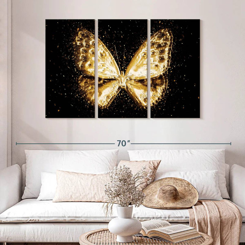 The Golden Butterfly I, 36" H x 57" W