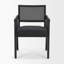Chaise d'appoint de salle à manger en cuir noir