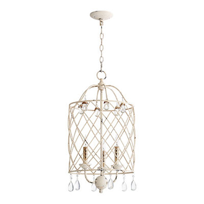 Lustre 3 lumières façon bougie Worrall Jaune