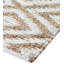 Tapis blanc ivoire/blanc noué la 6 pi x 9 pi one-of-kind diamond Jazlynn