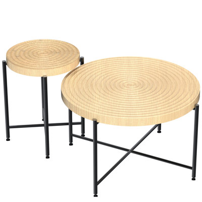 Red 2 Table - Waterproof , Cover, Stable Black Metal Legs, Distressed Cylindrical Pattern In Legs