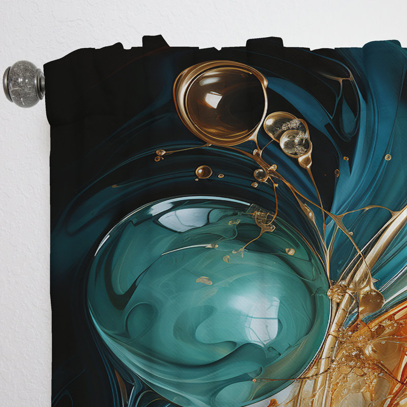 Arbyrd - Peinture - Rideau abstrait obscurcissant - 1 panneau, L 52 po x L 84 po
