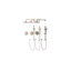 Ensemble de robinet de douche mural à barre simple à 3 jets de 24 po avec douche à main-107122538