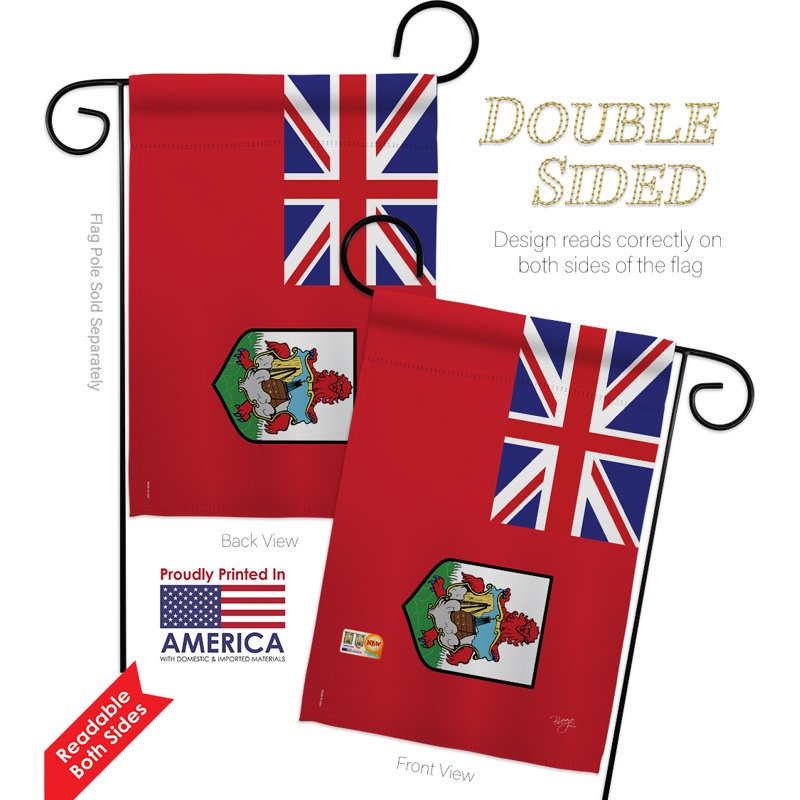 Ensemble de drapeaux décoratifs en polyester 2 faces 19 x 13 po 2 pièces bermudes impressions