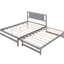 Lit plateforme double avec lit gigogne mobile-121020157