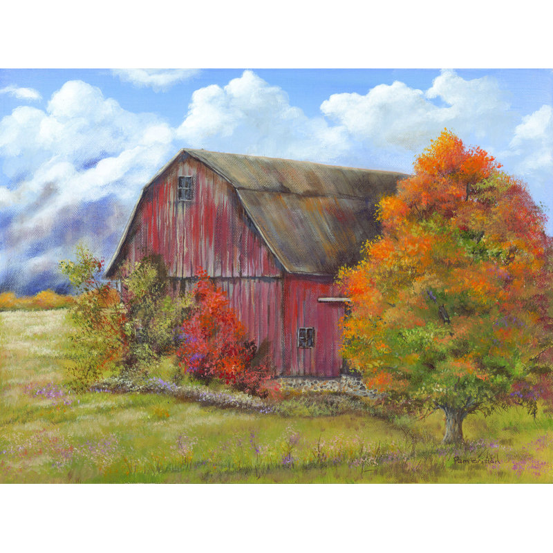 " Autumn Barn ", 18" H x 24" W  