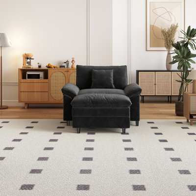 Canapé simple avec repose-pieds