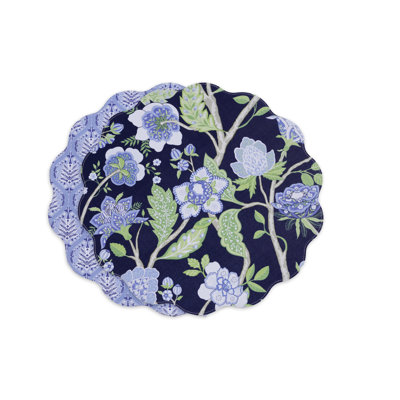 Vida Blooms & Branches Reversible Round Placemats