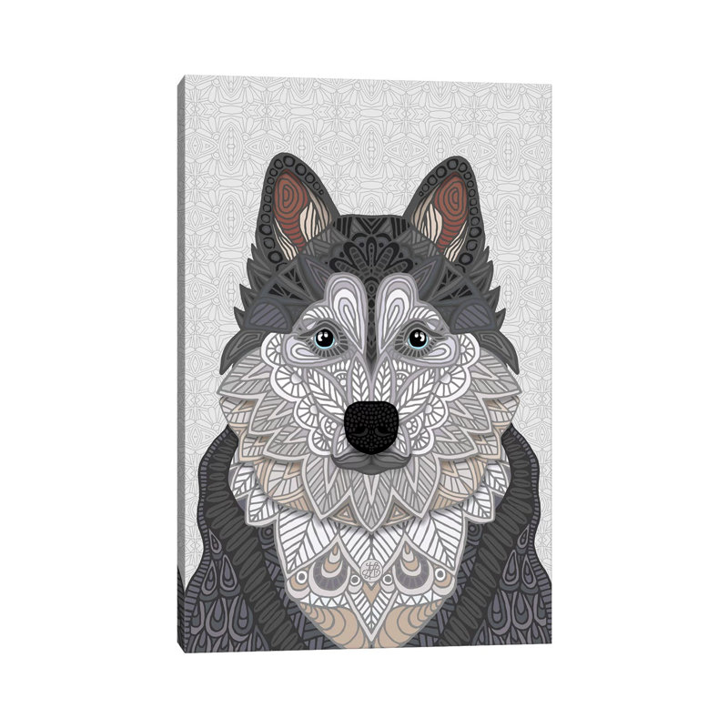 Husky by Angelika Parker - Wrapped Canvas Print, 30.48cm H x 20.32cm W