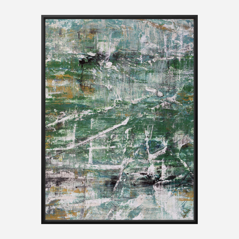 Green Goddess II Print, 60" H x 40" W x 1.75" D, Black Framed Canvas