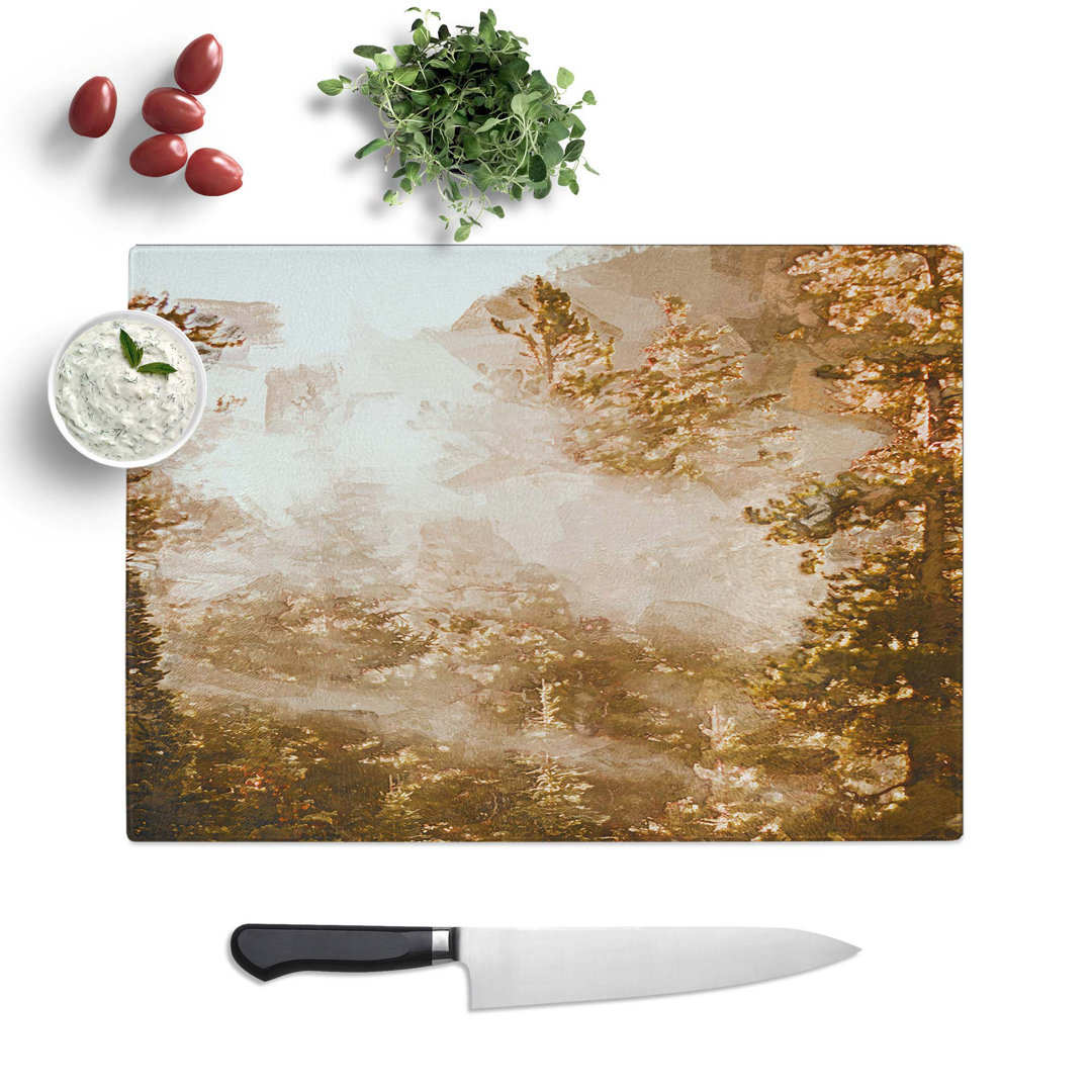 Glass Light Through The Forest in Abstract Chopping Board