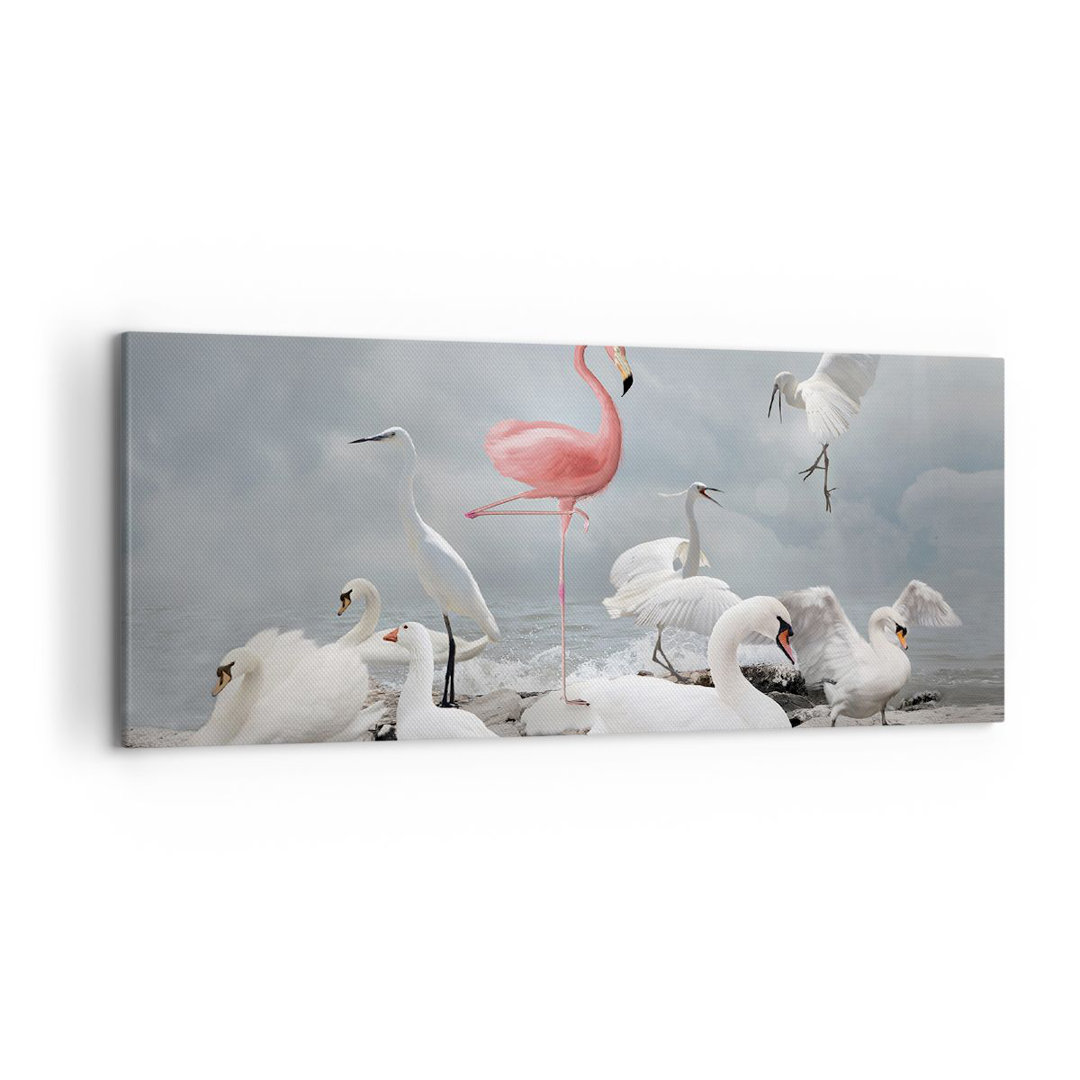 Leinwandbild Flamingo Swan Fantasy