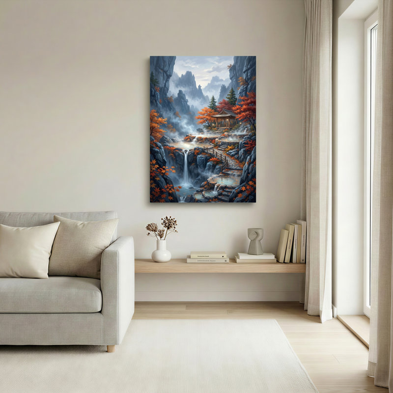«Mountain Stream», ensemble de 1 reproduction d'art sur toile, Wrapped Canvas, 30"H x 20"W