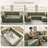 Chenille Upholstered Sectional Sofa Couch With Ottoman-120142583