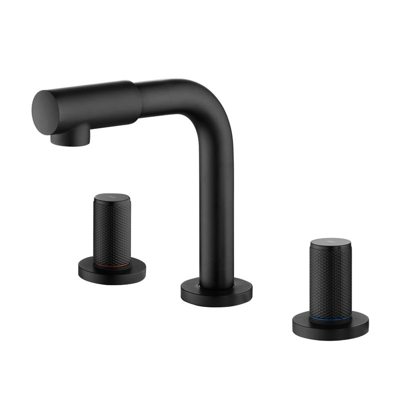 Widespread 2-handle Bathroom Faucet, Black