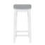 Tabouret de comptoir et de bar en bois massif sans dossier avec siège rembourré Bartonville-875261410-922959243