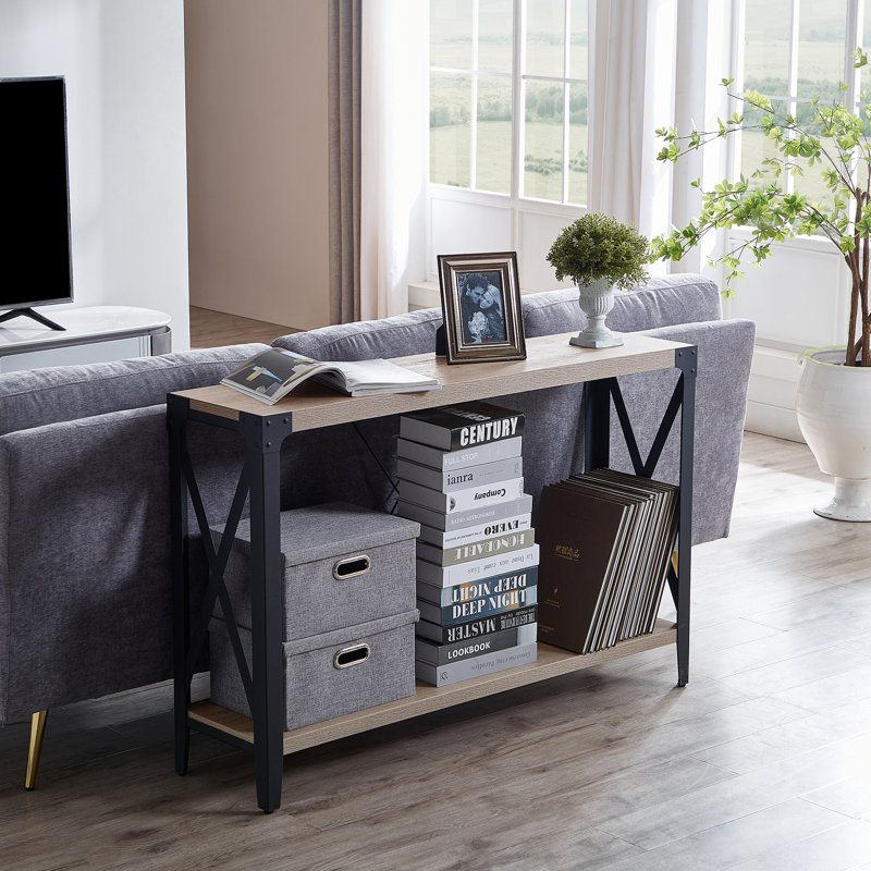 Console de 46 po , Chêne rustique pâle