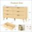 Commode cannelée à 6 tiroirs - Rangement vertical compact