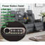 Appuie-tête électrique inclinable électrique en cuir respirant avec table rabattable, porte-gobelets sans fil et éclairage ambiant-680475027