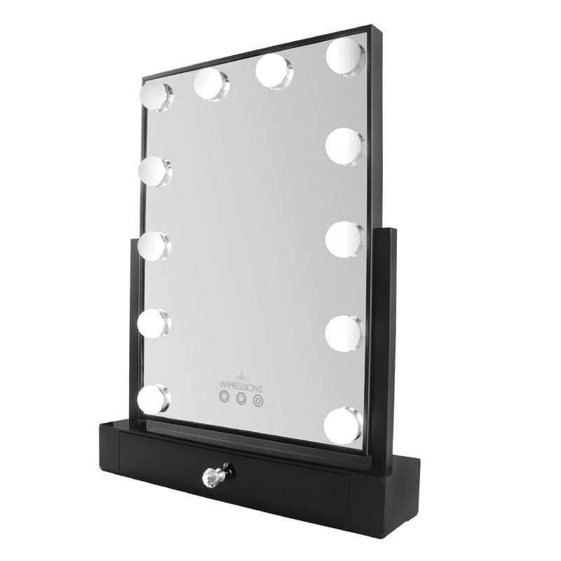 Hollywood Tri-Tone LED Makeup Mirror with Bluetooth Speakers and 6 Long Lasting Built-In LED Bulbs