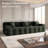 Boneless 114" Compression Cloud Sofa Deep Seat Large Couch With Pillows-1335575610