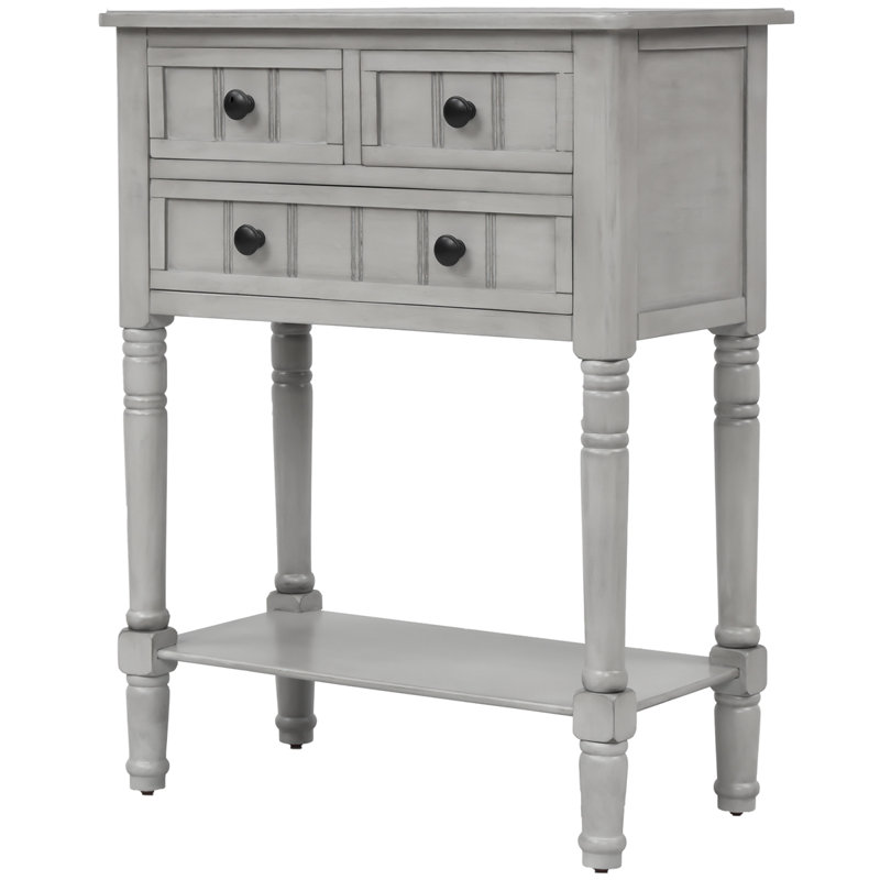 Storage Drawers Wood Accent Chest, Gray Washed