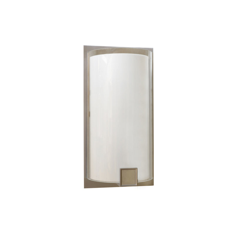 Garon Flush Mounted Sconce, Satin Nickel, 12.63" H x 6.5" W x 3.88" D