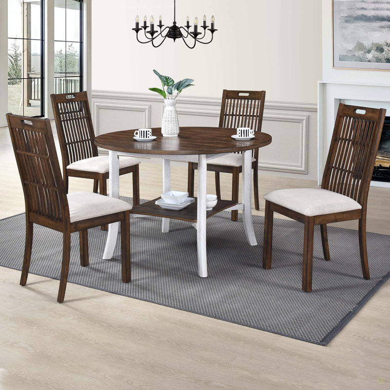 Ensemble de table ronde avec 1 table et 4 chaises