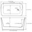 Petite baignoire rectangulaire autoportante en acrylique 49 po L x 28 po CUPC pour petits espaces