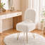 Tabouret de coiffeuse moderne avec dossier - Grand repose-pieds carré avec rangement caché - Revêtement en molleton doux et doux - Capacité de 280 lb - Parfait pour la chambre à coucher ou le salon - Blanc, grand, molleton doux