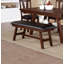 Banc de salle à manger 43 cm P x 122 cm L x 48 cm H Bois massif 1 pièce Revêtement en similicuir noyer