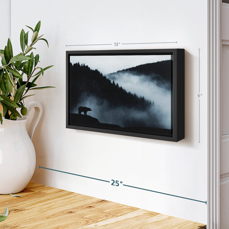 «Foggy Mountain Bear», reproduction sur toile, H 13 po x l 9 po