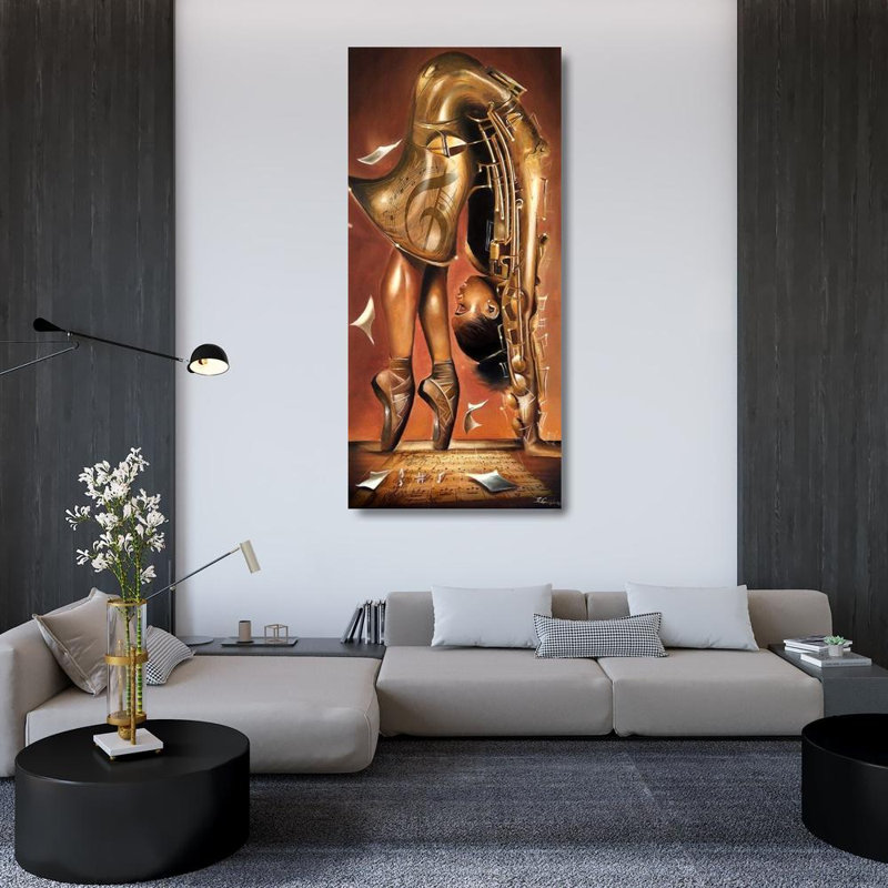 «Red Barrel Studio®», art sur toile tendue par Salaam Gallery: Balletic Tune, H 48 po x l 24 po