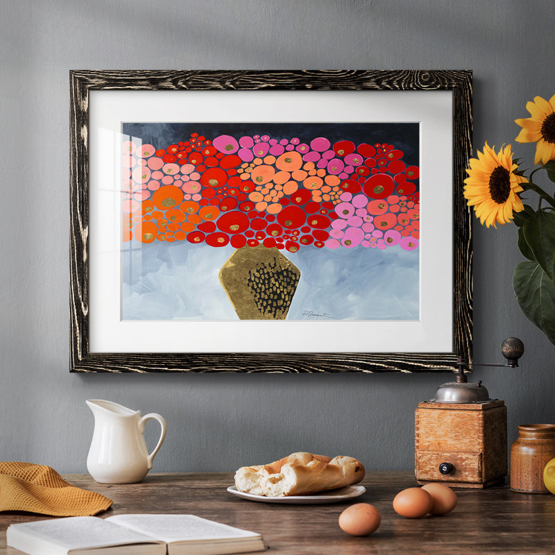 Coquelicots rouges II, Noir, H 22 po x l 32 po x P 1,5 po