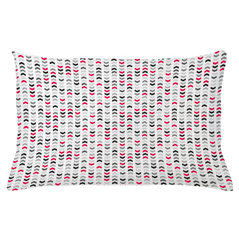 Housse de coussin lombaire à chevron intérieur/extérieur, 16 po x 26 po