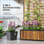 Wooden Raised Garden Bed With Trellis-220119758