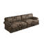 Canapés floraux noirs spacieux, canapé en tissu Oxford durable, design élégant Mid-Century