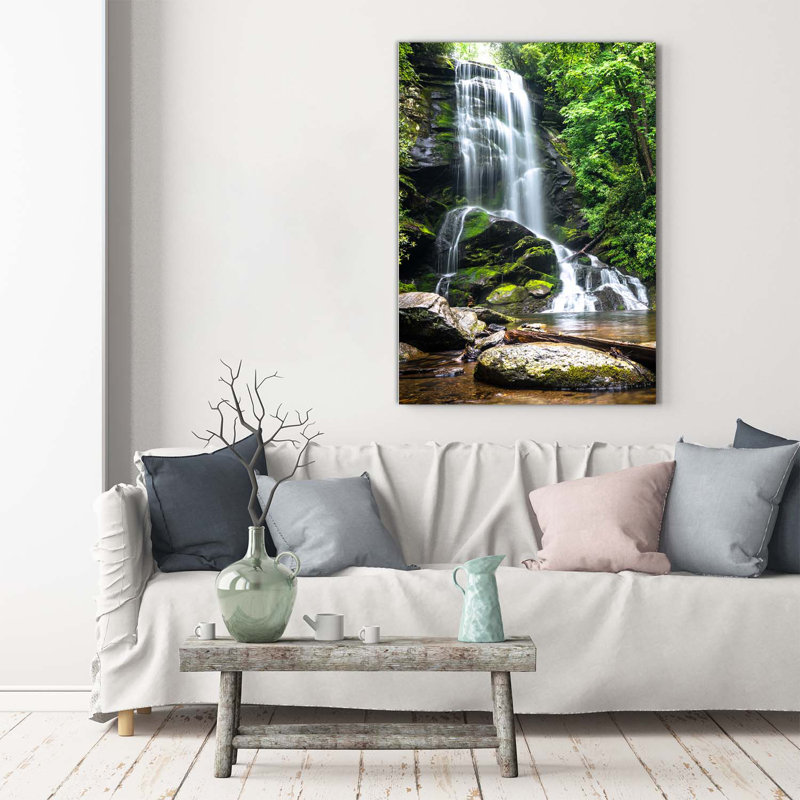 Waterfall In The Jungle - Wrapped Canvas Print