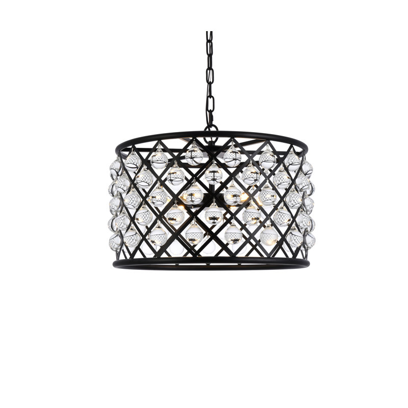 Lustree tambour 6 lumières unique Swinney, Brun moka